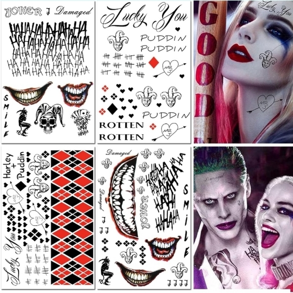Makeup | Joker Harley Quinn Suicide Squad Tattoos | Poshmark